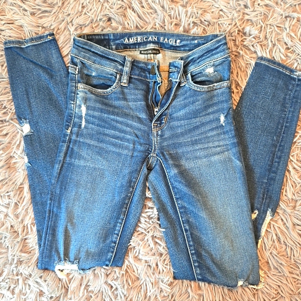 American Eagle Distressed Jeggings Size 00